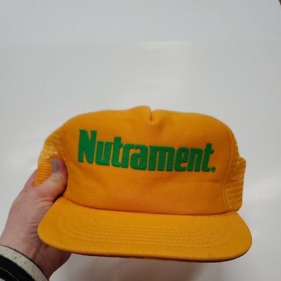 NWOT Nutrament Yellow Trucker Adjustable Snapback Hat Cap New Without Tags - Picture 10 of 10